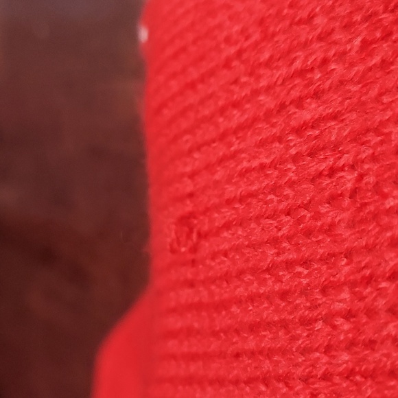 Runaway Gingerbread Man Red Ugly Sweater Christmas Party w/ Festive Earrings - Picture 7 of 8